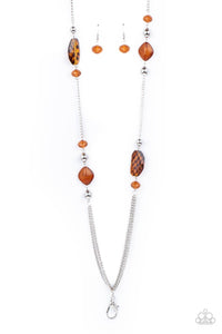 Paparazzi Accessories: Spectacularly Speckled - Brown Acrylic Lanyard - Jewels N Thingz Boutique