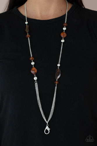 Paparazzi Accessories: Spectacularly Speckled - Brown Acrylic Lanyard - Jewels N Thingz Boutique