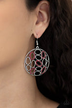 Load image into Gallery viewer, Paparazzi Accessories: Watch OVAL Me - Red Earrings - Jewels N Thingz Boutique