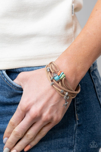 Paparazzi Accessories: Canyon Flight - Multi Suede Bracelet - Jewels N Thingz Boutique