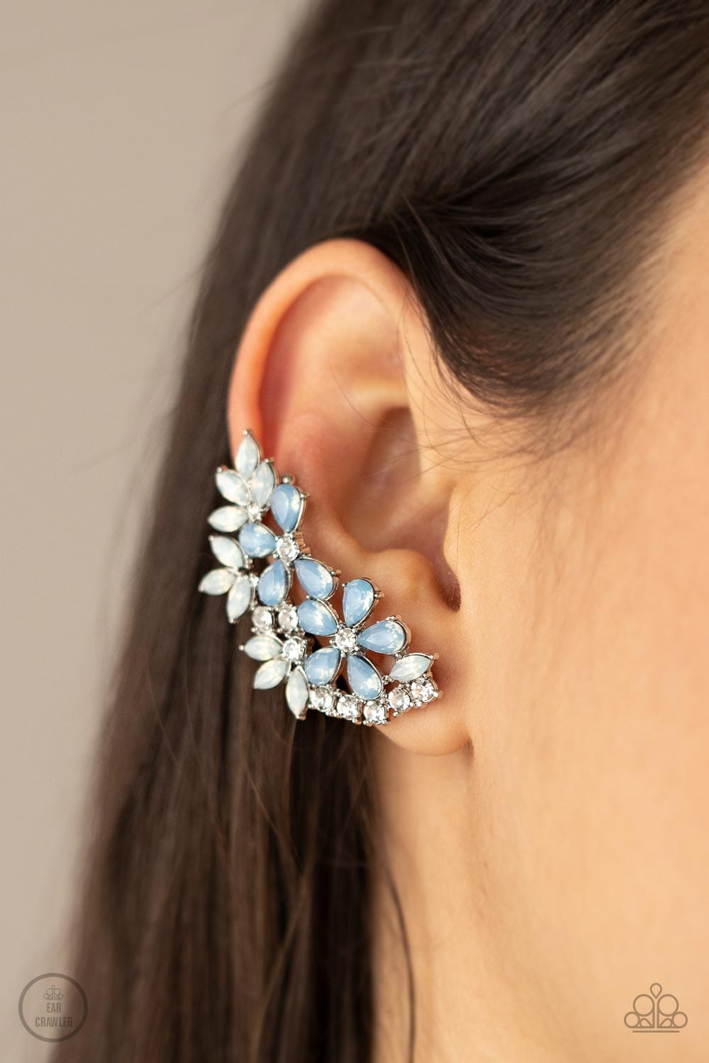 Paparazzi Accessories: Garden Party Powerhouse - Blue Ear Crawlers - Jewels N Thingz Boutique