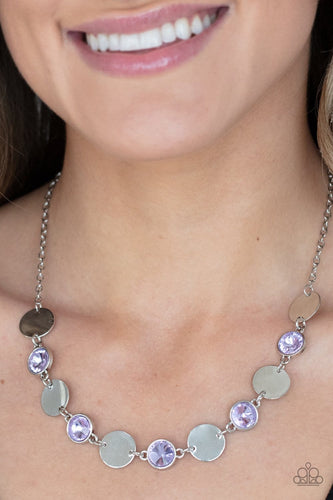 Paparazzi Accessories: Refined Reflections - Purple Gem Necklace - Jewels N Thingz Boutique