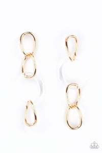 Paparazzi Accessories: Talk In Circles - Gold Acrylic Earrings - Jewels N Thingz Boutique