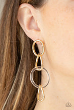 Load image into Gallery viewer, Paparazzi Accessories: Talk In Circles - Gold Acrylic Earrings - Jewels N Thingz Boutique