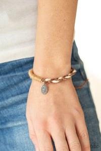 Paparazzi Accessories: Perpetually Peaceful - Brown Inspirational Bracelet - Jewels N Thingz Boutique