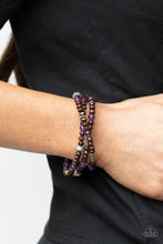 Load image into Gallery viewer, Paparazzi Accessories: Woodsy Walkabout - Purple Bracelet - Jewels N Thingz Boutique