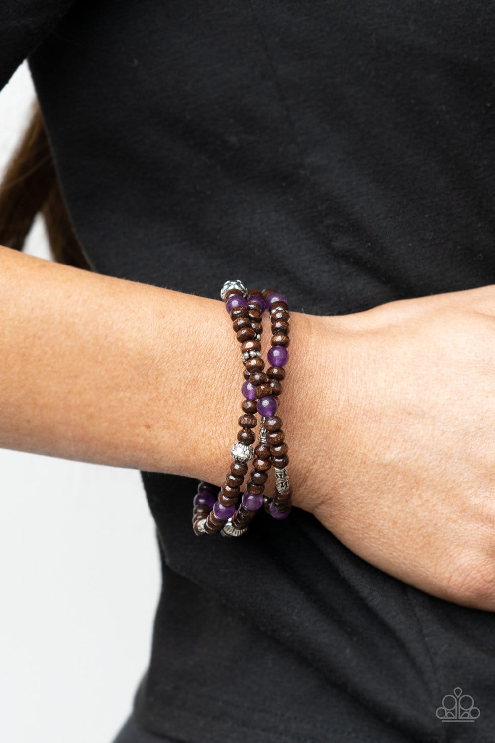 Paparazzi Accessories: Woodsy Walkabout - Purple Bracelet - Jewels N Thingz Boutique