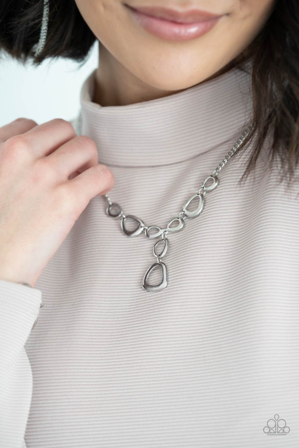 Paparazzi Accessories: So Mod Necklace & All That Mod Bracelet - Silver SET - Jewels N Thingz Boutique