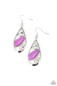 Paparazzi Accessories: Harmonious Harbors - Purple Iridescent Earrings - Jewels N Thingz Boutique