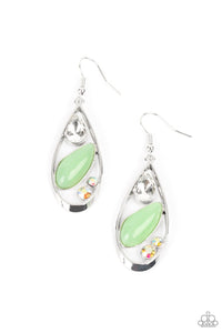 Paparazzi Accessories: Harmonious Harbors - Green Iridescent Earrings - Jewels N Thingz Boutique