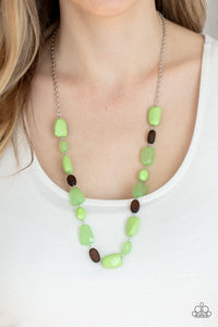 Paparazzi Accessories: Meadow Escape - Apple Green Necklace - Jewels N Thingz Boutique