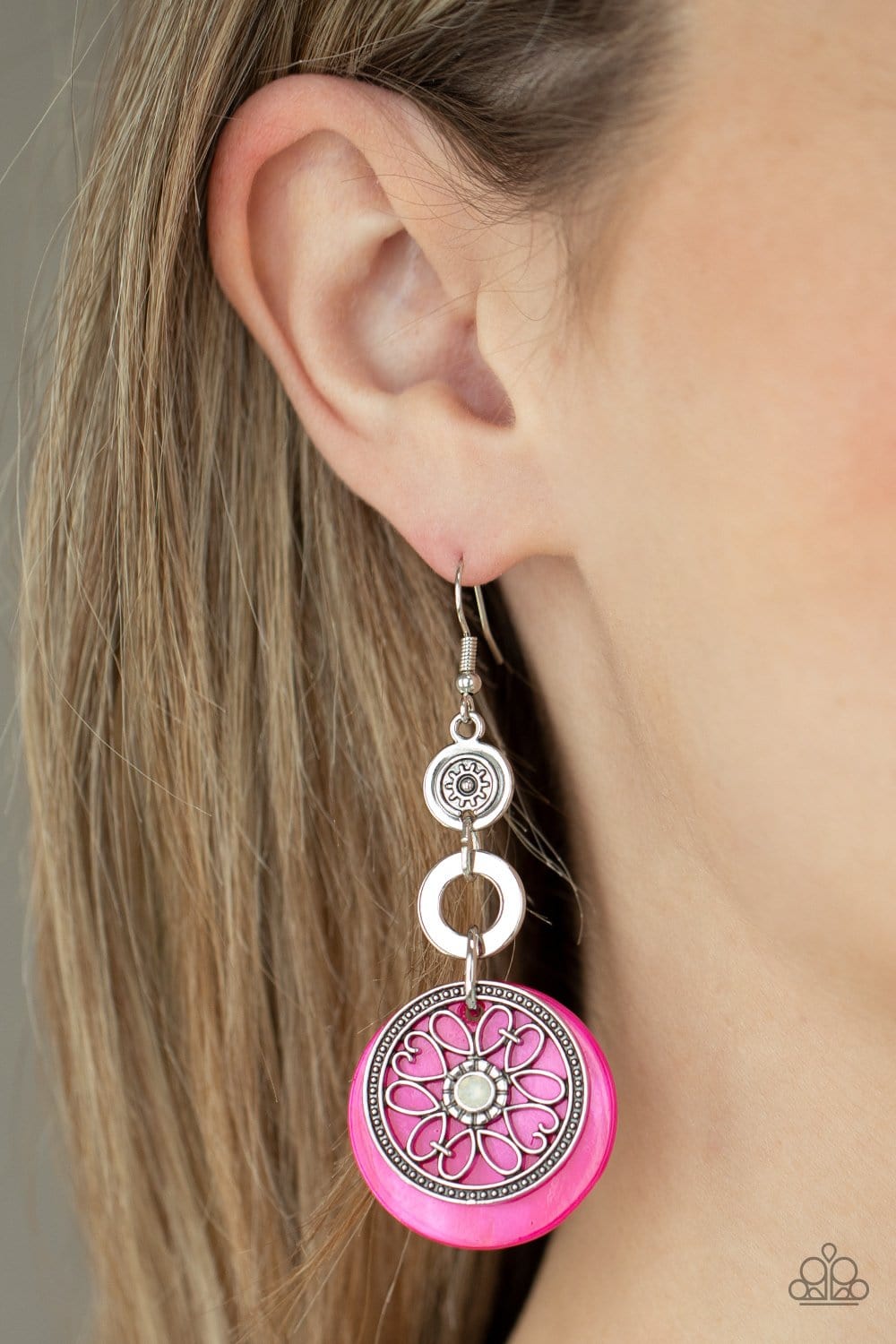 Paparazzi Accessories: Royal Marina - Pink Petal Earrings - Jewels N Thingz Boutique