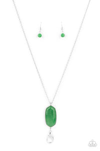 Paparazzi Accessories: Elemental Elegance - Green Stone Lanyard - Jewels N Thingz Boutique