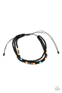 Paparazzi Accessories: Basecamp Boyfriend - Black Seed Beads Bracelet - Jewels N Thingz Boutique