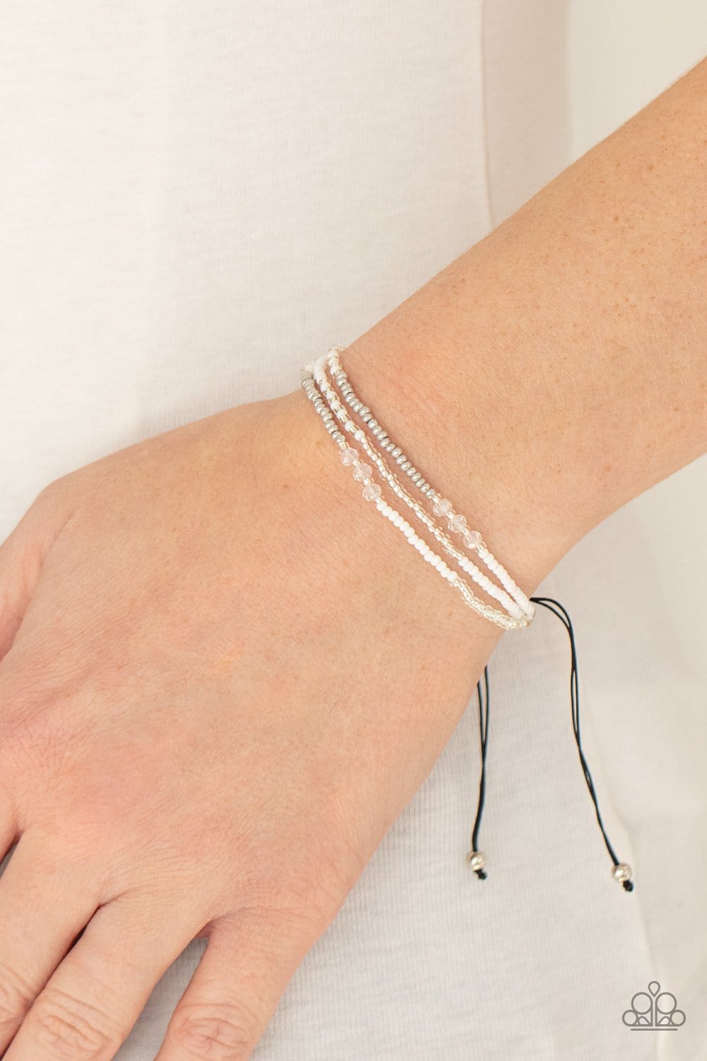 Paparazzi Accessories: BEAD Me Up, Scotty! - White Bracelet - Jewels N Thingz Boutique