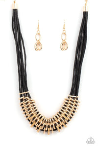 Paparazzi Accessories: Lock, Stock, and SPARKLE - Gold Necklace - Jewels N Thingz Boutique
