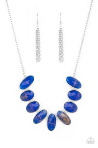 Paparazzi Accessories: Elliptical Episode - Blue Necklace - Jewels N Thingz Boutique