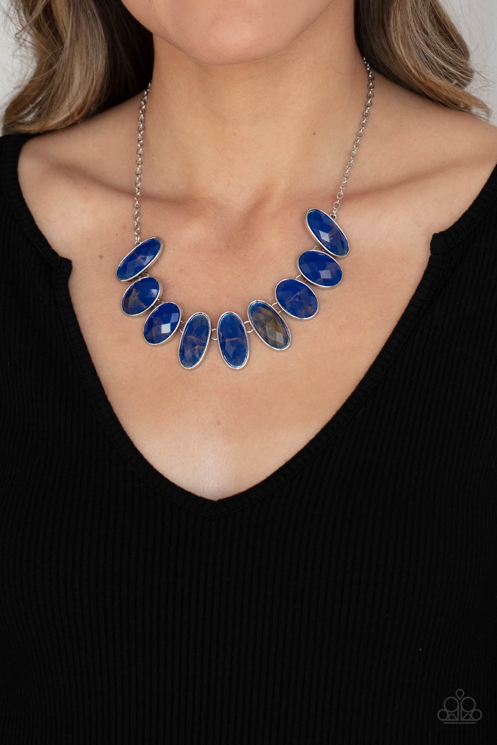 Paparazzi Accessories: Elliptical Episode - Blue Necklace - Jewels N Thingz Boutique
