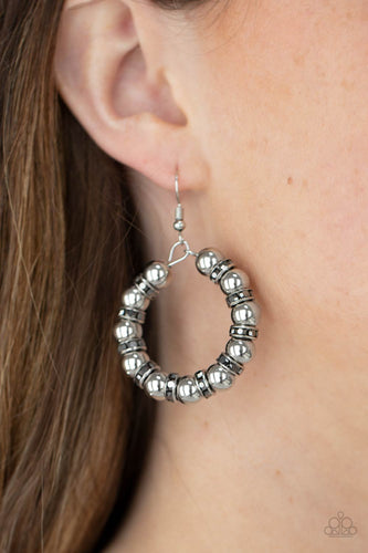 Paparazzi Accessories: Cosmic Halo - Silver Iridescent Earrings - Jewels N Thingz Boutique