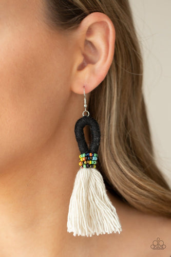 Paparazzi Accessories: The Dustup - Black Seed Bead Earrings - Jewels N Thingz Boutique