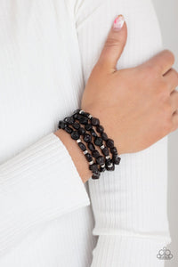 Paparazzi Accessories: Nice GLOWING! - Black Beaded Bracelet - Jewels N Thingz Boutique