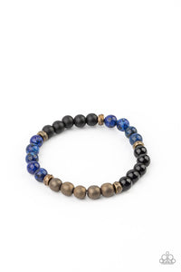 Paparazzi Accessories: Petrified Powerhouse - Blue Bracelet - Jewels N Thingz Boutique