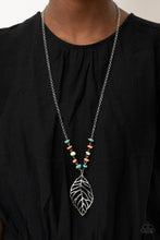 Load image into Gallery viewer, Paparazzi Accessories: Roaming The Riverwalk - Multi Stone &amp; Silver Leaf Necklace - Jewels N Thingz Boutique
