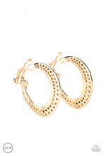 Load image into Gallery viewer, Paparazzi Accessories: Moon Child Charisma - Gold Clip-On Earrings - Jewels N Thingz Boutique