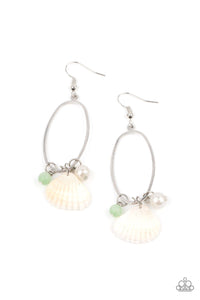 Paparazzi Accessories: This Too SHELL Pass - Green Earrings - Jewels N Thingz Boutique