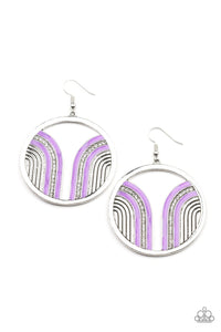Paparazzi Accessories: Delightfully Deco - Purple Rhinestone Earrings - Jewels N Thingz Boutique