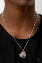 Load image into Gallery viewer, Paparazzi Accessories: Happily Heartwarming - White Iridescent Necklace