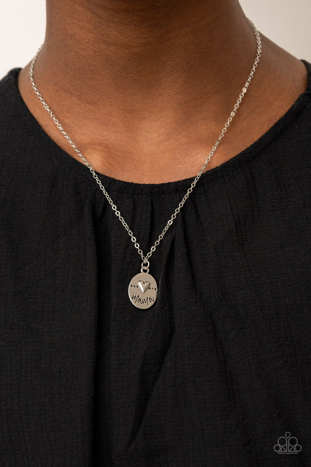 Paparazzi Accessories: They Call Me Mama - Silver Mothers Day Necklace
