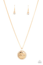 Load image into Gallery viewer, Paparazzi Accessories: Glam-ma Glamorous - Gold Mothers Day Necklace