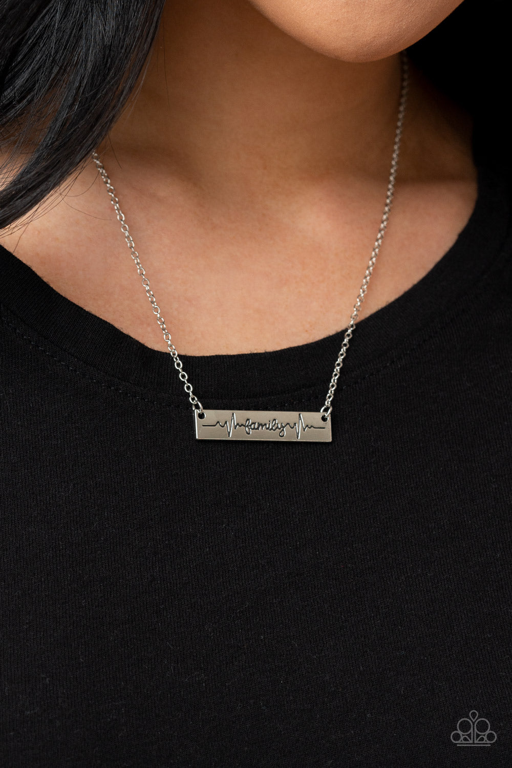 Paparazzi Accessories: Living The Mom Life - Silver Mothers Day Necklace