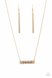 Paparazzi Accessories: Living The Mom Life - Gold Mothers Day Necklace