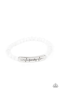Paparazzi Accessories: Family is Forever - White Bracelet