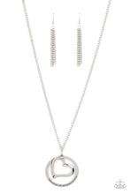 Load image into Gallery viewer, Paparazzi Accessories: Positively Perfect - Silver Heart Inspirational Necklace
