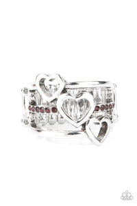 Paparazzi Accessories: Give Me AMOR - Purple Heart Rhinestone Ring - Jewels N Thingz Boutique