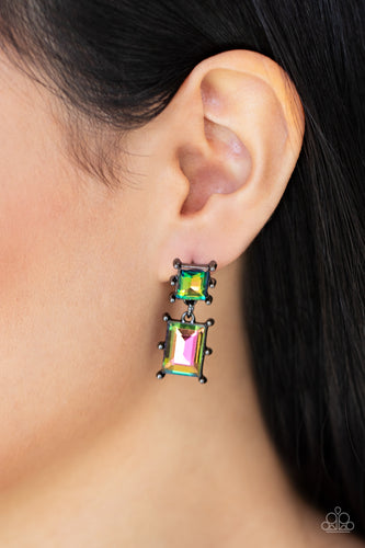 Paparazzi Accessories: Cosmic Queen - Multi Oil Spill Earrings