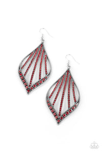 Paparazzi Accessories: Showcase Sparkle - Red Rhinestone Earrings - Jewels N Thingz Boutique