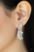 Load image into Gallery viewer, Paparazzi Accessories: Frond Fairytale - White Rhinestone Earrings - Jewels N Thingz Boutique