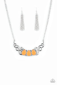 Paparazzi Accessories: Heavenly Happenstance - Orange Iridescent Necklace - Jewels N Thingz Boutique
