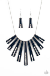Paparazzi Accessories: FAN-tastically Deco - Blue Necklace - Jewels N Thingz Boutique