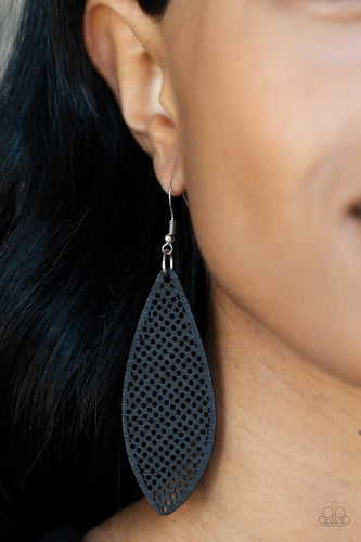 Paparazzi Accessories: Surf Scene - Black Wooden Earrings - Jewels N Thingz Boutique