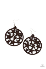 Load image into Gallery viewer, Paparazzi Accessories: Cosmic Paradise - Brown Wooden Earrings