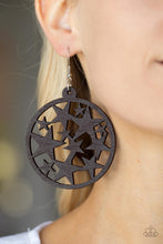 Load image into Gallery viewer, Paparazzi Accessories: Cosmic Paradise - Brown Wooden Earrings
