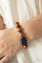 Load image into Gallery viewer, Paparazzi Accessories: Abundantly Artisan - Black Wooden Stone Bracelet - Jewels N Thingz Boutique