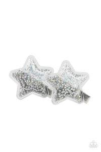 Paparazzi Accessories: Stellar-ista - Silver Hair Clip - Jewels N Thingz Boutique