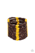 Load image into Gallery viewer, Paparazzi Accessories: Tropical Trendsetter - Yellow Wooden Bracelet