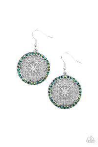 Paparazzi Accessories: Bollywood Ballroom - Green Iridescent Earrings - Jewels N Thingz Boutique